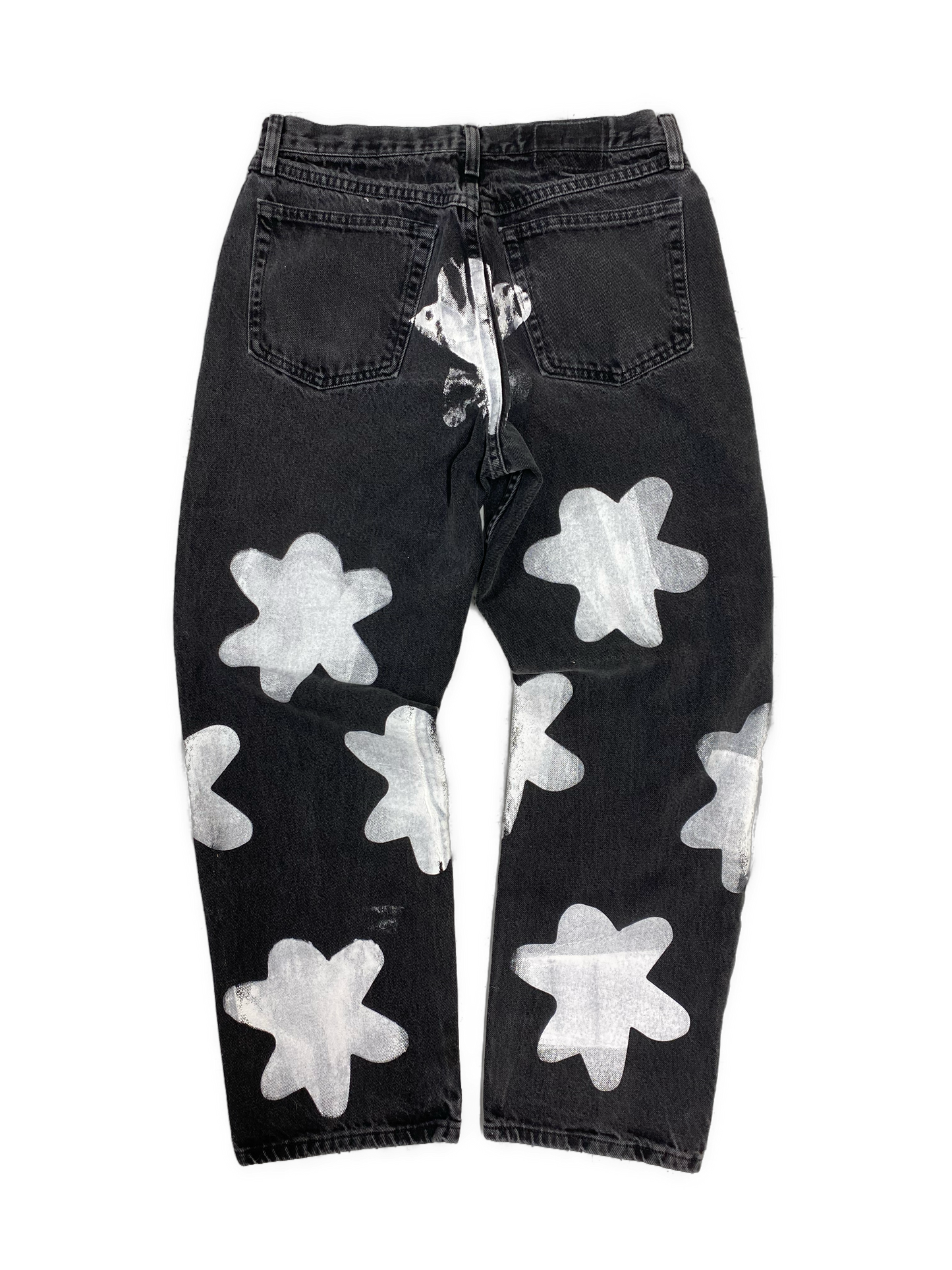 Distressed Star Print Jeans