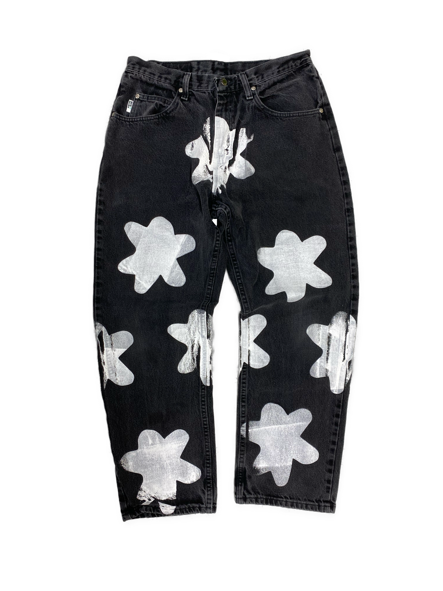 Distressed Star Print Jeans