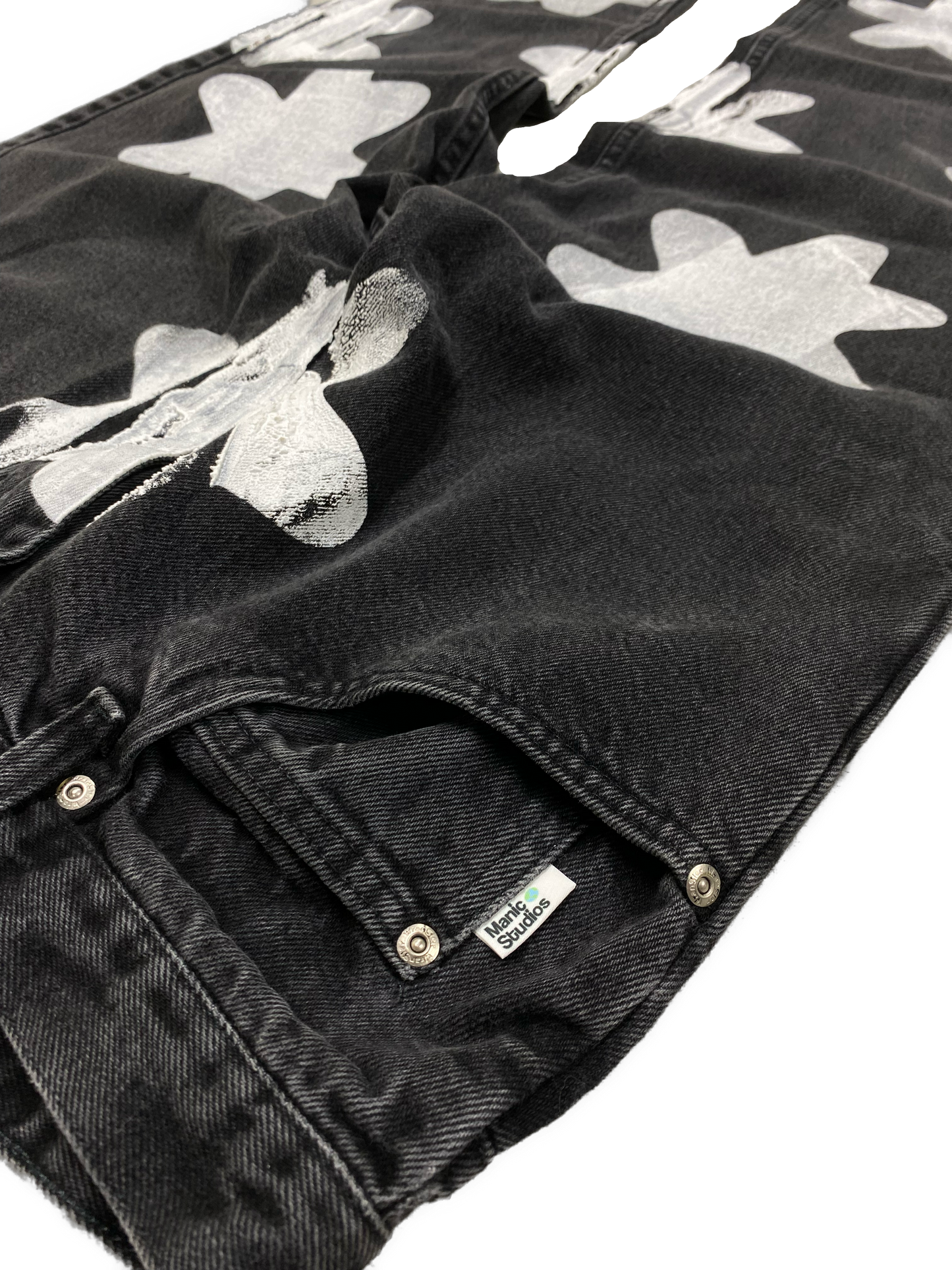 Distressed Star Print Jeans